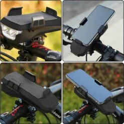 4-in-1 Fietslamp Voorlicht Mét Telefoonhouder - USB Oplaadbaar - Met Powerbank én Toeter - Racefiets Verlichting - Fietslicht Voorlicht Usb Oplaadbaar - Fietsverlichting Set - Licht Voor Fiets - Bike Light -Fietsuitrusting Winkel 1200x1195 11