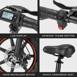 Fast Trax V1 - 14 Inch - Elektrische Fiets - E Bike - Elektrische Vouwfiets -Fietsuitrusting Winkel 1200x1195 4