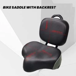 Merkloos Rugleuning Zadel - Fietszadel Met Rugleuning - Oversized - Comfortabel Zacht Zadel - Met PU Kussen -Fietsuitrusting Winkel 1200x1200 1000