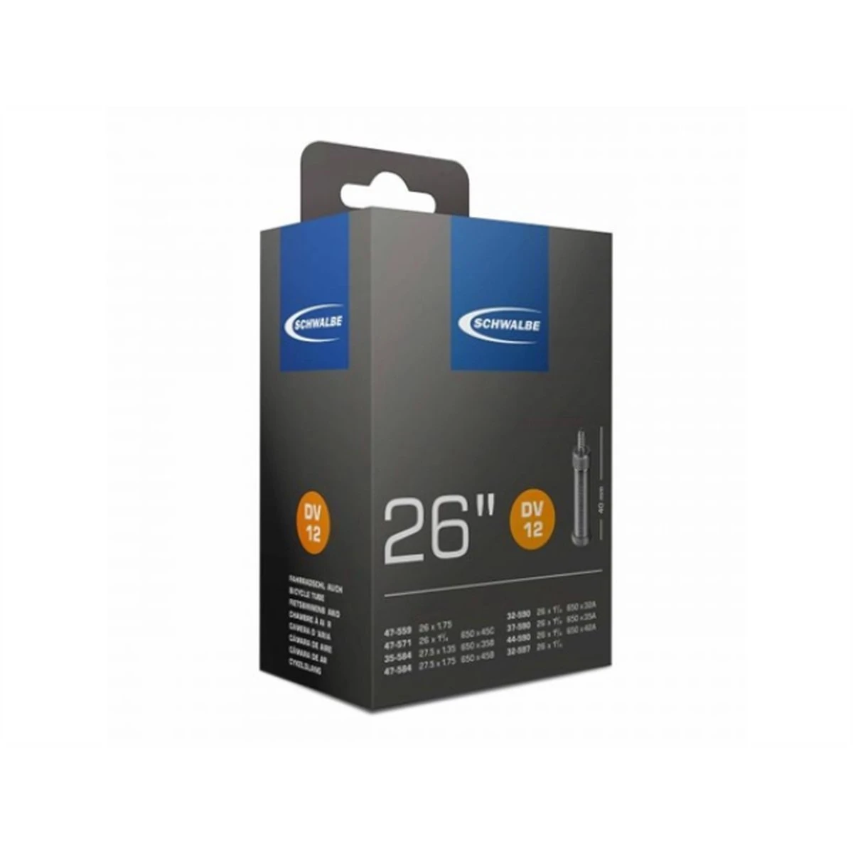 Schwalbe Binnenband - DV12 - 26 Inch X 1 1/4 - 27.5 Inch X 1.75 - Hollands Ventiel - 40mm 11 Schwalbe Binnenband - DV12 - 26 Inch X 1 1/4 - 27.5 Inch X 1.75 - Hollands Ventiel - 40mm - Afbeelding 9