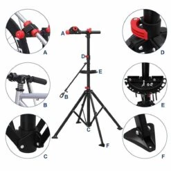 Songmics | Sterke Fiets Montagestandaard Met Gereedschapsbakje | 360° Draaibare / Verstelbare Reparatie Standaard | Universele Fietsstandaard | Lichtgewicht En Eenvoudig Draagbaar. -Fietsuitrusting Winkel 1200x1200 1022