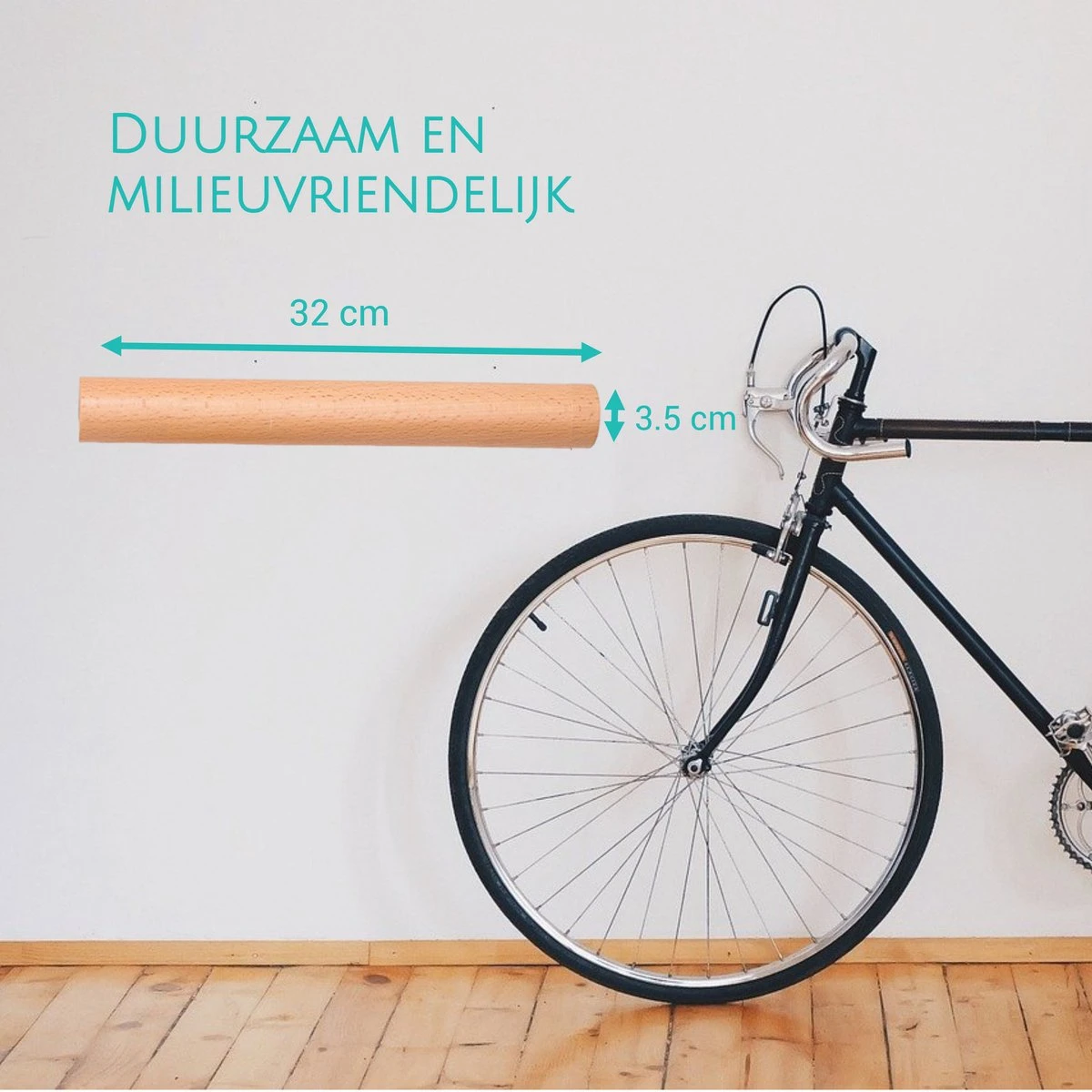 Fiets Ophangsysteem Van Massief Beukenhout | 2 Stuks | 32cm | Ophangbeugel | Muurbeugel Fiets | &ERGY 5 Fiets Ophangsysteem Van Massief Beukenhout | 2 Stuks | 32cm | Ophangbeugel | Muurbeugel Fiets | &ERGY - Afbeelding 3