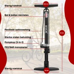 RYER Fietspomp Pro - Drukmeter - Inclusief Banden Reparatieset 16 RYER Fietspomp Pro - Drukmeter - Inclusief Banden Reparatieset -Fietsuitrusting Winkel 1200x1200 1174