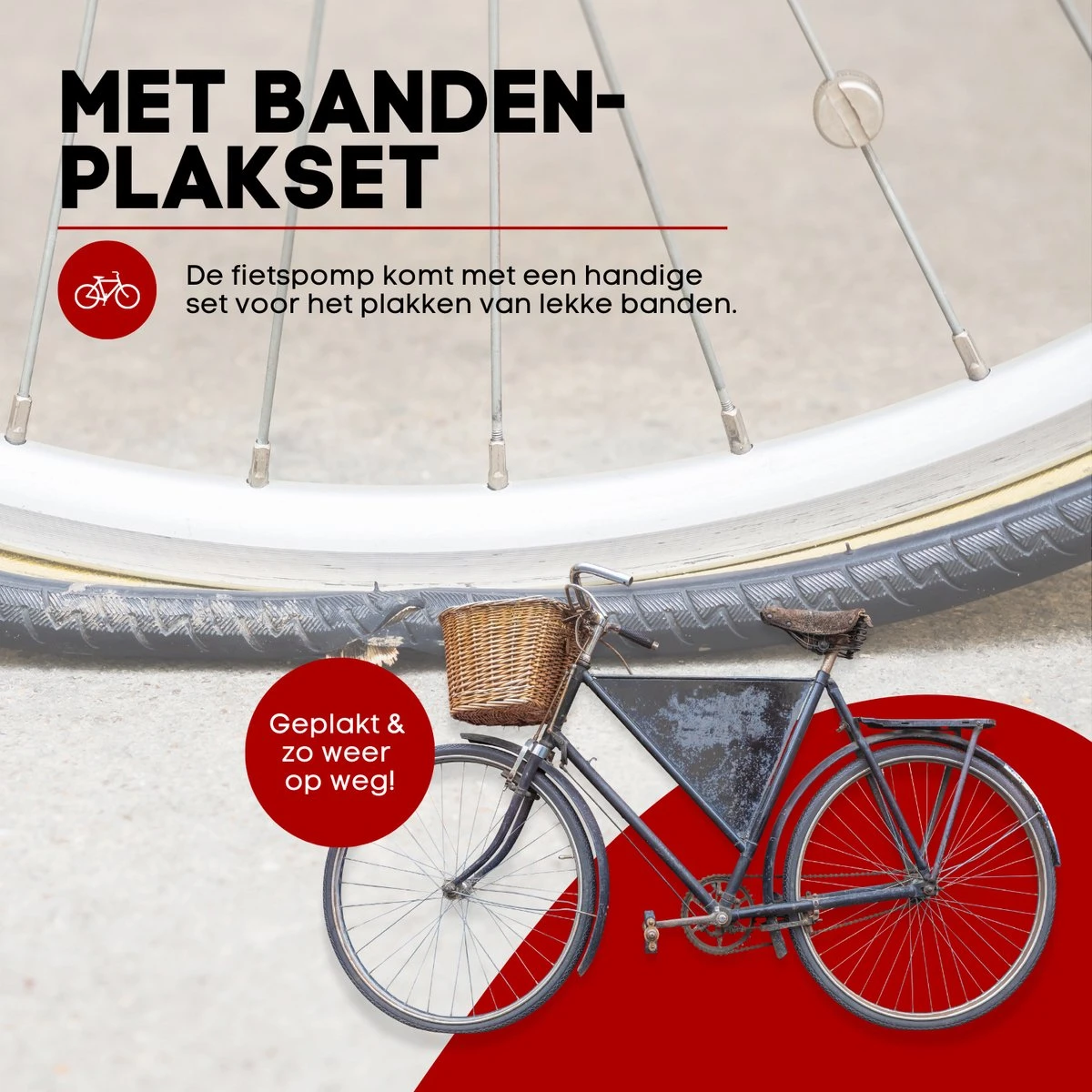 RYER Fietspomp Pro - Drukmeter - Inclusief Banden Reparatieset 8 RYER Fietspomp Pro - Drukmeter - Inclusief Banden Reparatieset - Afbeelding 6