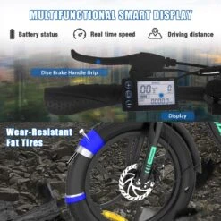 HITWAY Elektrische Fiets - E-Bike - 20 Inch- Fatbike - 250 W- Shimano 7 Versnellingen -Fietsuitrusting Winkel 1200x1200 135