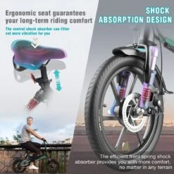 Merkloos Hitway 14F005 Elektrische Fiets E-bike | Opvouwbaar | 250W Motor | 7.5Ah | 16" | Zwart / Groen -Fietsuitrusting Winkel 1200x1200 159