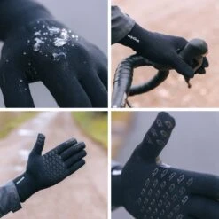 GripGrab - Waterproof Knitted Thermo Fietshandschoenen Regen Handschoenen - Zwart - Unisex - Maat M/L -Fietsuitrusting Winkel 1200x1200 326