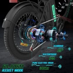 HITWAY Elektrische Fiets - E-Bike - 20 Inch Fatbike - 250 W- Shimano 7 Versnellingen -Fietsuitrusting Winkel 1200x1200 35