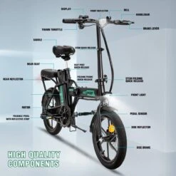 HITWAY Elektrische Fiets Voor, Stadsfietsen Opvouwbaar, E-BIKE, 7.5Ah Batterij, 250W Motor, Actieradius Tot 45 Km - BK5 -Fietsuitrusting Winkel 1200x1200 37