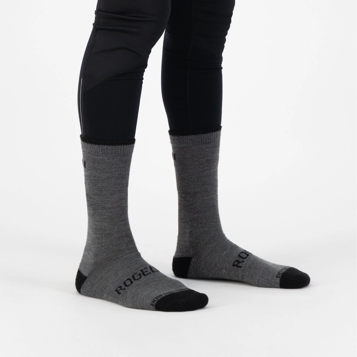 Rogelli Wintersok Merino Wool 2-pack - Grijs & Zwart - Maat 40-43 8 Rogelli Wintersok Merino Wool 2-pack - Grijs & Zwart - Maat 40-43 - Afbeelding 6