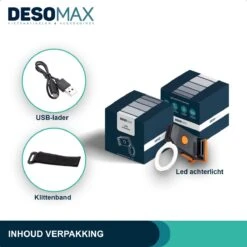 DesoMax® Fietslicht Achterlicht LED USB Oplaadbaar Helder Rond - Achterlicht Voor Racefiets En MTB – Herkenningslicht -Fietsuitrusting Winkel 1200x1200 494