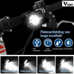 VUBIO LED Fietsverlichting USB Oplaadbaar - Waterdichte Fietslampjes 14 VUBIO LED Fietsverlichting USB Oplaadbaar - Waterdichte Fietslampjes -Fietsuitrusting Winkel 1200x1200 552