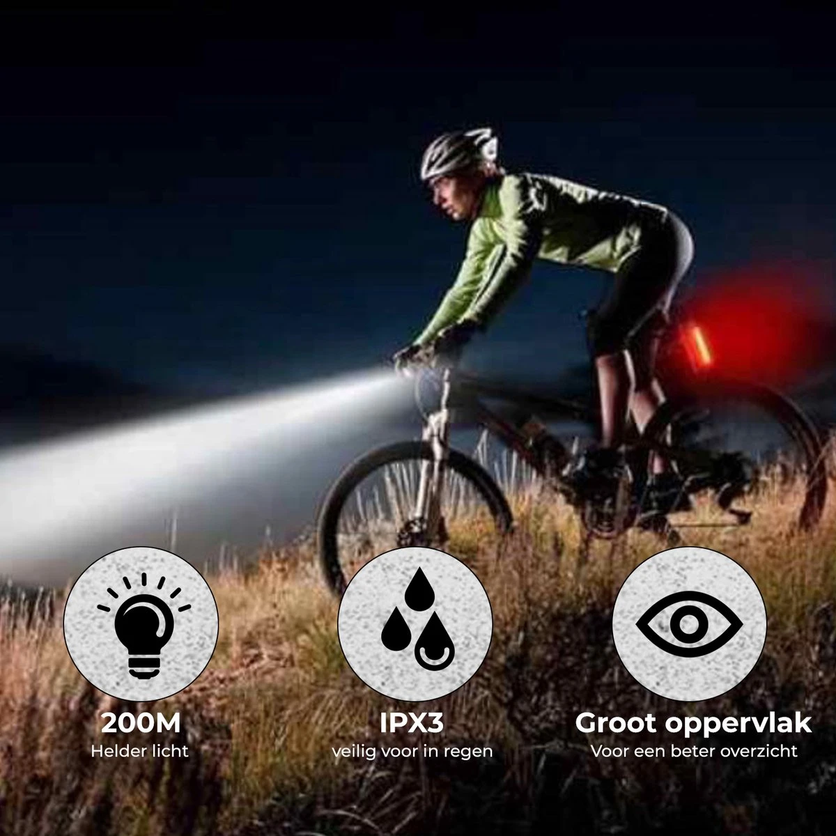 PRO LED 2022 Fietsverlichting Set - Racefiets Verlichting - Voorlicht En Achterlicht - Fietsaccessoires - USB Oplaadbaar - IP65 Waterdicht 5 PRO LED 2022 Fietsverlichting Set - Racefiets Verlichting - Voorlicht En Achterlicht - Fietsaccessoires - USB Oplaadbaar - IP65 Waterdicht - Afbeelding 3