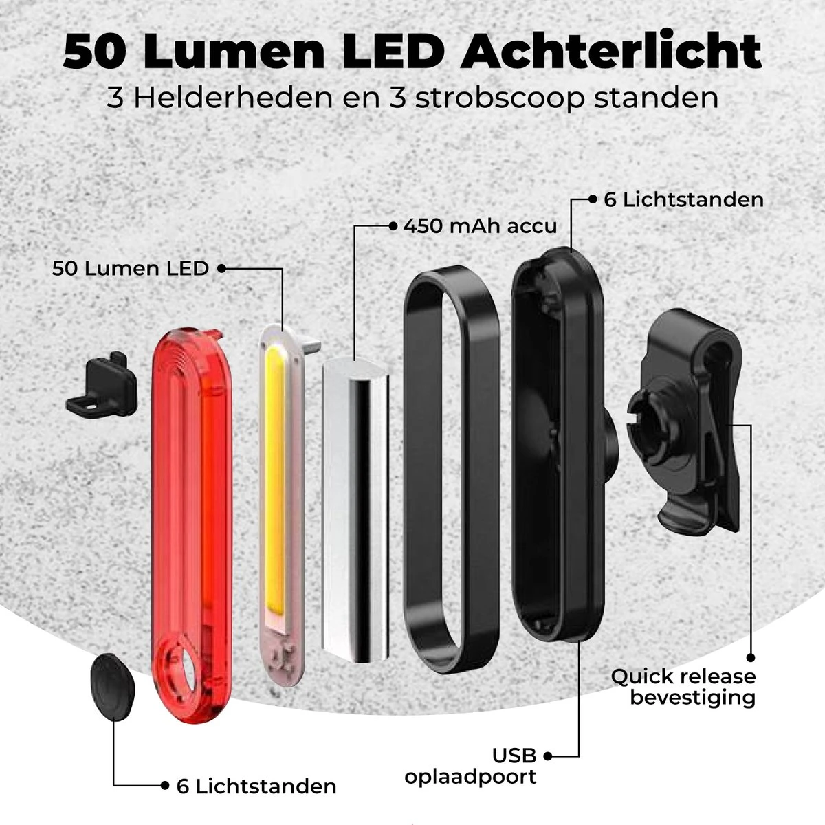 PRO LED 2022 Fietsverlichting Set - Racefiets Verlichting - Voorlicht En Achterlicht - Fietsaccessoires - USB Oplaadbaar - IP65 Waterdicht 6 PRO LED 2022 Fietsverlichting Set - Racefiets Verlichting - Voorlicht En Achterlicht - Fietsaccessoires - USB Oplaadbaar - IP65 Waterdicht - Afbeelding 4