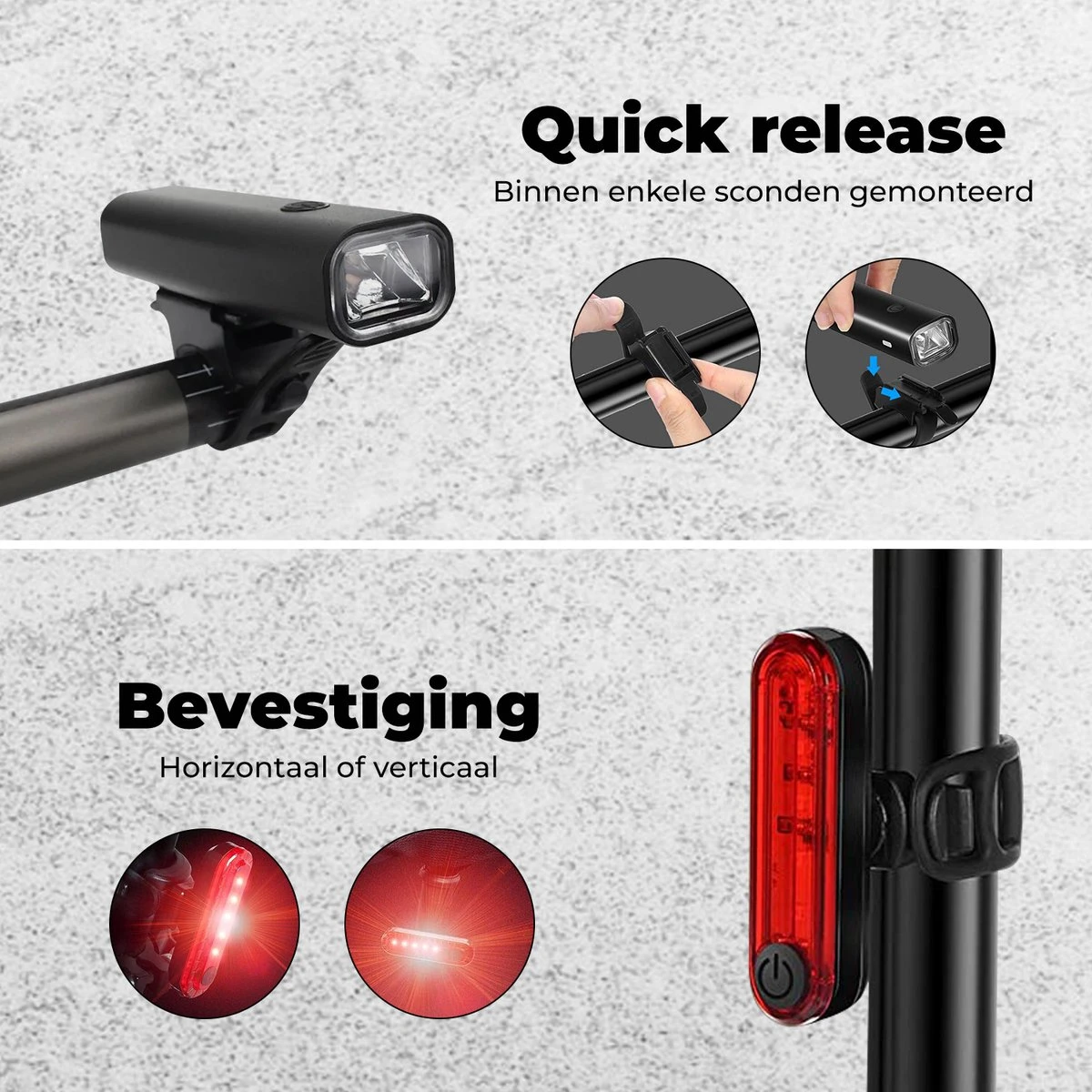 PRO LED 2022 Fietsverlichting Set - Racefiets Verlichting - Voorlicht En Achterlicht - Fietsaccessoires - USB Oplaadbaar - IP65 Waterdicht 11 PRO LED 2022 Fietsverlichting Set - Racefiets Verlichting - Voorlicht En Achterlicht - Fietsaccessoires - USB Oplaadbaar - IP65 Waterdicht - Afbeelding 9