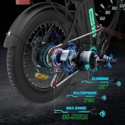 HITWAY E Bike Fat Tire Urban Opvouwbare Elektrische Fiets, 20 Inch, 250W/36V/11,2Ah Batterij Voor Heren En Dames -Fietsuitrusting Winkel 1200x1200 6