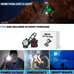 BOTC Fietsverlichting USB Oplaadbaar - Oplaadbare USB Led Fietslamp - Voorlicht & Achterlicht - Waterdicht -Fietsuitrusting Winkel 1200x1200 669