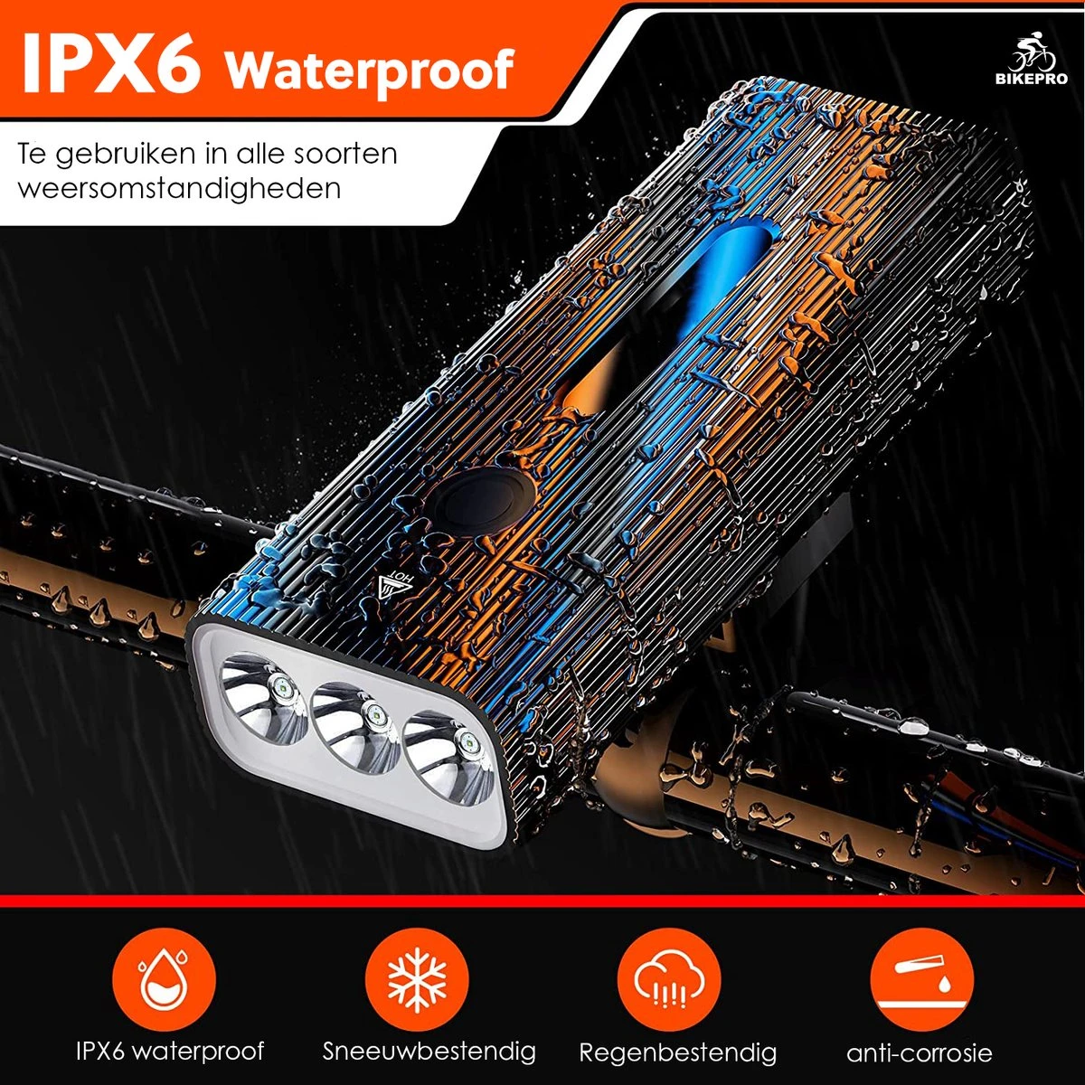 BikePro LED Fietsverlichting Set - Voorlicht En Achterlicht - USB Oplaadbaar - Fietslamp - Koplamp Fiets - Fietslampjes - Fietslichten 8 BikePro LED Fietsverlichting Set - Voorlicht En Achterlicht - USB Oplaadbaar - Fietslamp - Koplamp Fiets - Fietslampjes - Fietslichten - Afbeelding 6