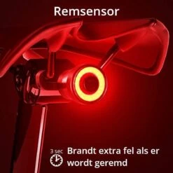 Rockbros Fietsachterlicht - Fietslamp - Fietsverlichting - Remlicht - Smart - USB - Multifunctioneel - Fietsremlicht - LED - Indicator -Fietsuitrusting Winkel 1200x1200 684