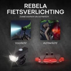 Rebela | Fietsverlichting Usb Oplaadbaar | Voorlicht En Achterlicht | Fietslamp LED | Fietsverlichting Set | Mountainbike -Fietsuitrusting Winkel 1200x1200 691