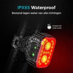 Inlustro Fietslamp Set - Voorlicht / Achterlicht - LED Fietslampjes Rood En Wit - Fietslicht Koplamp - Waterdicht - USB Oplaadbaar -Fietsuitrusting Winkel 1200x1200 698