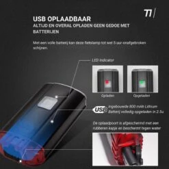TIKKENS® LED Fietsverlichting Helmlamp - Helm - Voorlicht & Achterlicht - USB Oplaadbaar - Zwart - Voor En Achter - Waterdicht - Fietslampjes 14 TIKKENS® LED Fietsverlichting Helmlamp - Helm - Voorlicht & Achterlicht - USB Oplaadbaar - Zwart - Voor En Achter - Waterdicht - Fietslampjes -Fietsuitrusting Winkel 1200x1200 718