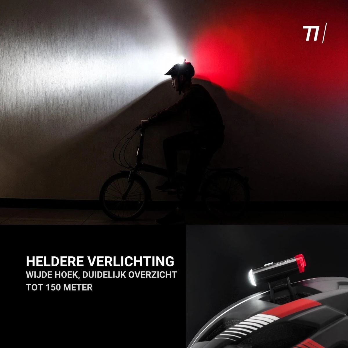 TIKKENS® LED Fietsverlichting Helmlamp - Helm - Voorlicht & Achterlicht - USB Oplaadbaar - Zwart - Voor En Achter - Waterdicht - Fietslampjes 6 TIKKENS® LED Fietsverlichting Helmlamp - Helm - Voorlicht & Achterlicht - USB Oplaadbaar - Zwart - Voor En Achter - Waterdicht - Fietslampjes - Afbeelding 4