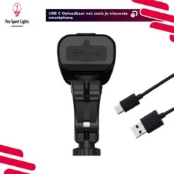Pro Sport Lights Performance 1800 Lumen Fietslamp Voorlicht - Fietsverlichting USB Oplaadbaar - Koplamp Fiets - LED Racefiets / Mountainbike -Fietsuitrusting Winkel 1200x1200 778