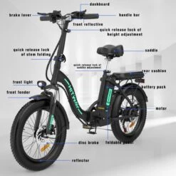 HITWAY E-bike Elektrische Fiets 20" Vouwfiets Met Dikke Banden, 250W/36V/11,2Ah Accu, 35-90 Km, Offroad-mountainbike Met Shimano 7 Versnellingen, CityBike Voor Heren En Dames -Fietsuitrusting Winkel 1200x1200 81