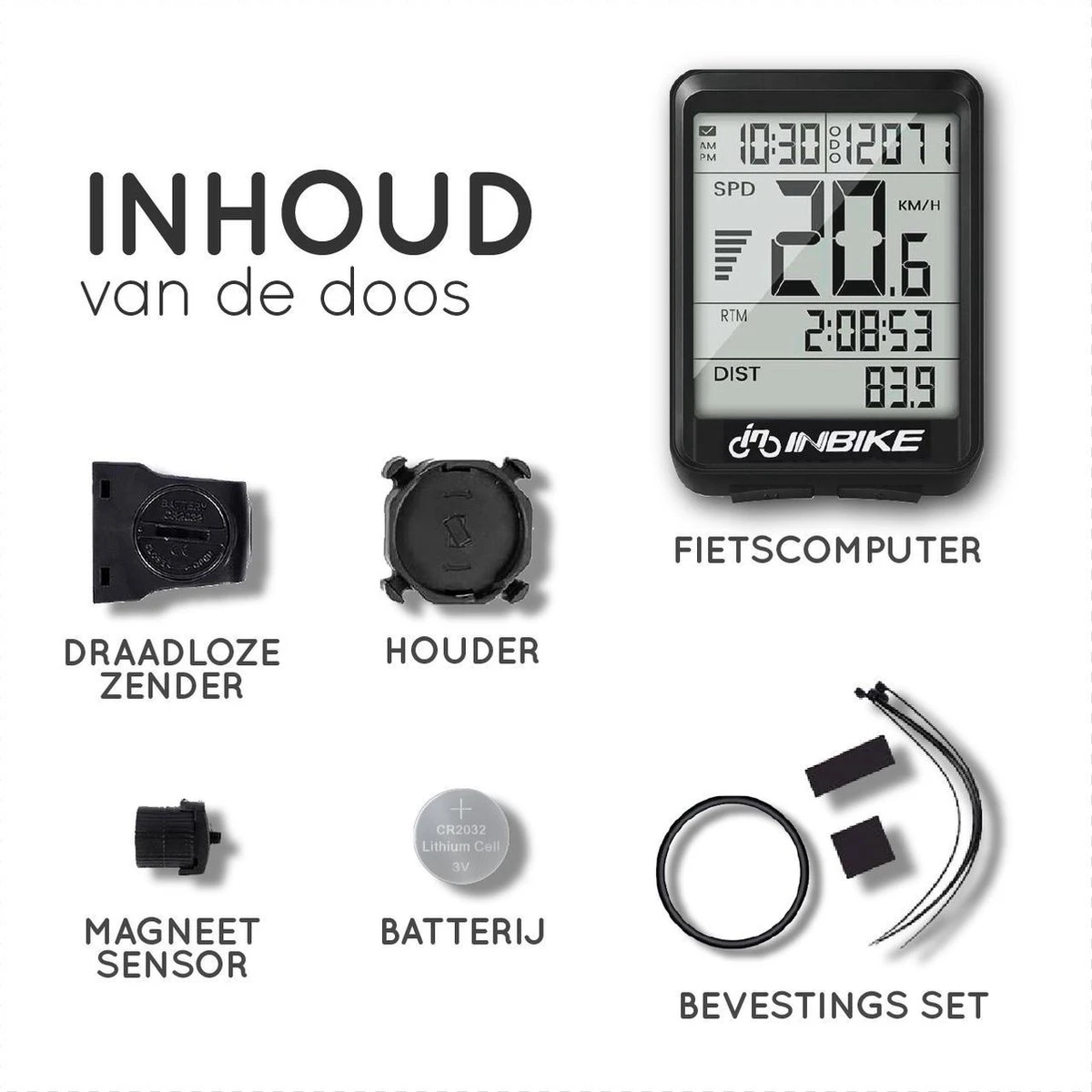 Amenzo© Fietscomputer Draadloos - Kilometerteller - NL Handleiding - Draadloze En Waterdichte Snelheidsmeter - Makkelijke Bevestiging - Fiets GPS - Zwart - Racefiets 7 Amenzo© Fietscomputer Draadloos - Kilometerteller - NL Handleiding - Draadloze En Waterdichte Snelheidsmeter - Makkelijke Bevestiging - Fiets GPS - Zwart - Racefiets - Afbeelding 5