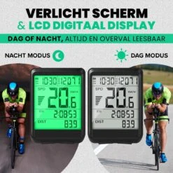 Strex Draadloze Fietscomputer - 17 Functies - Extra Groot Scherm - Draadloze Fiets Computer Draadloos Waterdicht - NL Handleiding -Fietsuitrusting Winkel 1200x1200 864