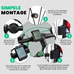 Strex Draadloze Fietscomputer - 17 Functies - Extra Groot Scherm - Draadloze Fiets Computer Draadloos Waterdicht - NL Handleiding -Fietsuitrusting Winkel 1200x1200 865