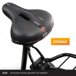 R2B® Fietszadel Voor Dames En Heren - Inclusief Waterdichte Zadelhoes - Zwart - Reflectie En Ventilatie - Gel Zadel / Gelzadel -Fietsuitrusting Winkel 1200x1200 896
