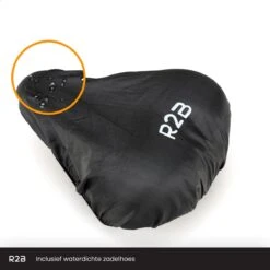R2B® Fietszadel Voor Dames En Heren - Inclusief Waterdichte Zadelhoes - Zwart - Reflectie En Ventilatie - Gel Zadel / Gelzadel -Fietsuitrusting Winkel 1200x1200 897