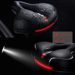 IBright Gel Fietszadel Met LED Oplaadbare Achterlicht - USB Oplaadbaar - Fietsverlichting Met 6 Functie's - Dames / Heren - Waterdicht - Gratis Zadelstrop - USB Oplaadkabel - Zwart 22 IBright Gel Fietszadel Met LED Oplaadbare Achterlicht - USB Oplaadbaar - Fietsverlichting Met 6 Functie's - Dames / Heren - Waterdicht - Gratis Zadelstrop - USB Oplaadkabel - Zwart -Fietsuitrusting Winkel 1200x1200 903