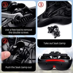 IBright Gel Fietszadel Met LED Oplaadbare Achterlicht - USB Oplaadbaar - Fietsverlichting Met 6 Functie's - Dames / Heren - Waterdicht - Gratis Zadelstrop - USB Oplaadkabel - Zwart 28 IBright Gel Fietszadel Met LED Oplaadbare Achterlicht - USB Oplaadbaar - Fietsverlichting Met 6 Functie's - Dames / Heren - Waterdicht - Gratis Zadelstrop - USB Oplaadkabel - Zwart -Fietsuitrusting Winkel 1200x1200 905