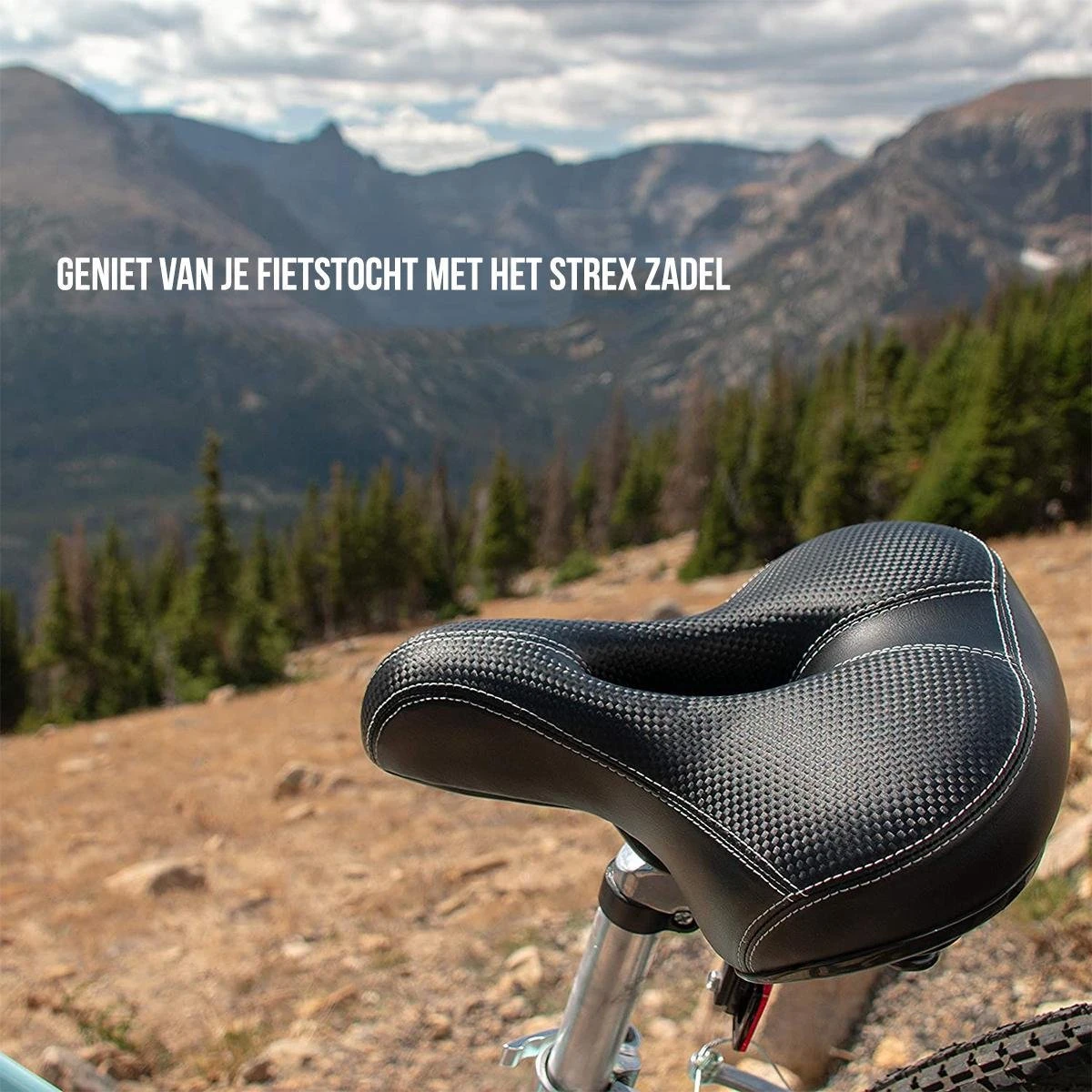 Strex Fietszadel - Unisex - Extra Comfortabel - Ventilerend - Incl. Zadelhoes 11 Strex Fietszadel - Unisex - Extra Comfortabel - Ventilerend - Incl. Zadelhoes - Afbeelding 9