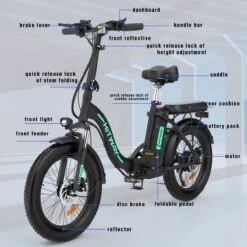HITWAY E Bike Elektrische Fiets 20 Inch Dikke Band Opvouwbare Elektrische Fiets, 250W/36V/11,2Ah Batterij, Max. Bereik Tot 35-90km, Off-road Mountainbike Met Shimano 7 Versnellingen, Stad EBike Heren Dames -Fietsuitrusting Winkel 1200x1200 96