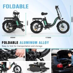 HITWAY E Bike Elektrische Fiets 20 Inch Dikke Band Opvouwbare Elektrische Fiets, 250W/36V/11,2Ah Batterij, Max. Bereik Tot 35-90km, Off-road Mountainbike Met Shimano 7 Versnellingen, Stad EBike Heren Dames -Fietsuitrusting Winkel 1200x1200 97