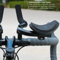 BBB Cycling AeroComfort Ligstuur - Verstelbaar - Aluminium - Opzetstuur Met Armsteun - Zwart - 22.2-31.8mm - BHB-59 -Fietsuitrusting Winkel 1200x1200 986