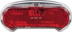 AXA Riff Battery - Fiets Achterlicht - LED Fietsverlichting Op Batterij - Auto On/off Systeem - 50-80 Mm - Rood
