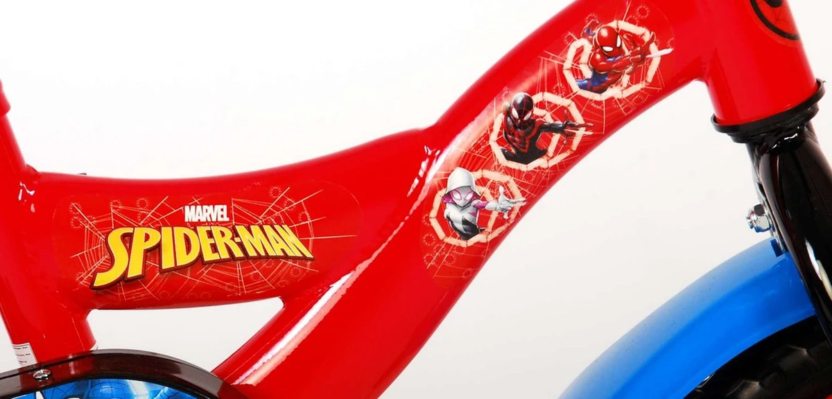 Marvel Spider-Man Kinderfiets - Jongens - 10 Inch - Rood/Blauw - Doortrapper 12 Marvel Spider-Man Kinderfiets - Jongens - 10 Inch - Rood/Blauw - Doortrapper - Afbeelding 10