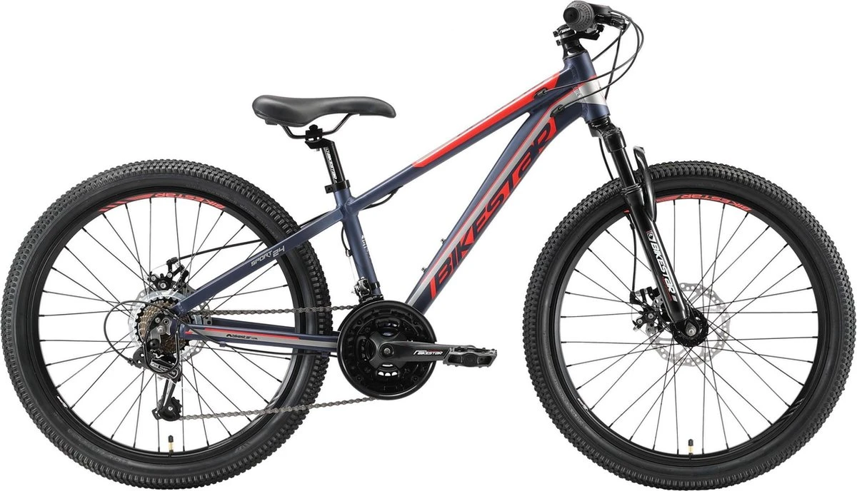 Bikestar 24 Inch 21 Speed Hardtail MTB Sport, Blauw / Rood 4 Bikestar 24 Inch 21 Speed Hardtail MTB Sport, Blauw / Rood - Afbeelding 2