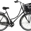 Wheelerz.nl Omafiets 28 Inch / 53cm Zwart | Incl Voordrager & Krat -Fietsuitrusting Winkel 1200x716