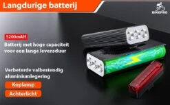 BikePro LED Fietsverlichting Set - Voorlicht En Achterlicht - USB Oplaadbaar - Fietslamp - Koplamp Fiets - Fietslampjes - Fietslichten 18 BikePro LED Fietsverlichting Set - Voorlicht En Achterlicht - USB Oplaadbaar - Fietslamp - Koplamp Fiets - Fietslampjes - Fietslichten -Fietsuitrusting Winkel 1200x741 5