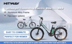 HITWAY 26 Inch E-bike, Elektrische Fiets Voor Heren En Dames, Pedelec Stadsfietsen, 250 W Motor, 36 V/11,2 Ah E-bike, Shimano 7 Versnellingen, 35-90 Km| Wit / Blauw 23 HITWAY 26 Inch E-bike, Elektrische Fiets Voor Heren En Dames, Pedelec Stadsfietsen, 250 W Motor, 36 V/11,2 Ah E-bike, Shimano 7 Versnellingen, 35-90 Km| Wit / Blauw -Fietsuitrusting Winkel 1200x742 5