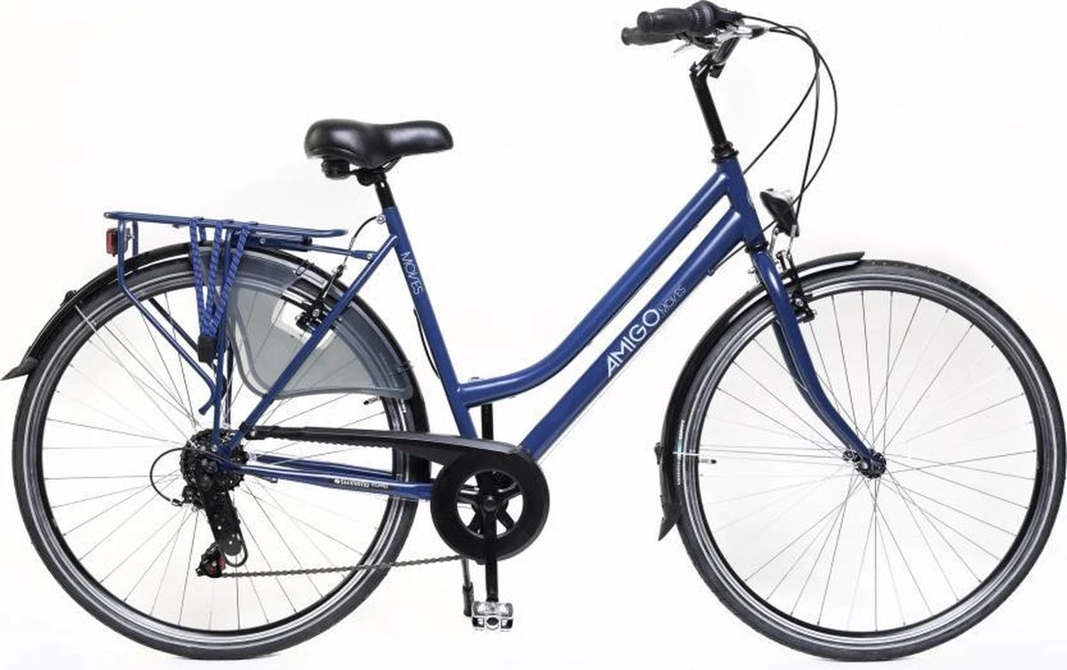 Amigo Moves - Damesfiets 28 Inch - Fiets Met 6 Versnellingen - Matblauw 10 Amigo Moves - Damesfiets 28 Inch - Fiets Met 6 Versnellingen - Matblauw - Afbeelding 8