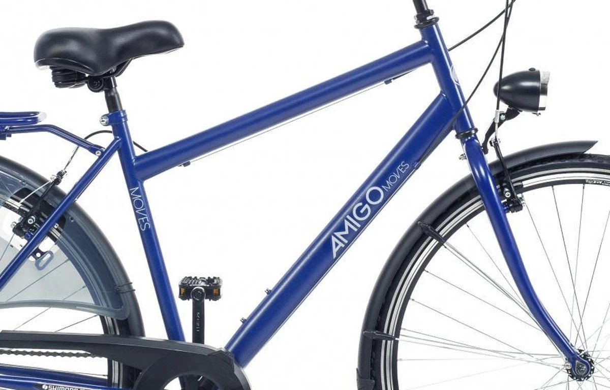 Amigo Moves - Stadsfiets 28 Inch - Herenfiets Met 6 Versnellingen - Matblauw 6 Amigo Moves - Stadsfiets 28 Inch - Herenfiets Met 6 Versnellingen - Matblauw - Afbeelding 4