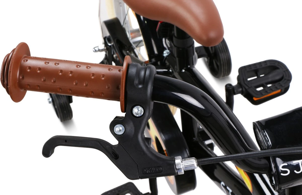 SJOEF Cruise Jongensfiets 14 Inch - Zwart 6 SJOEF Cruise Jongensfiets 14 Inch - Zwart - Afbeelding 4