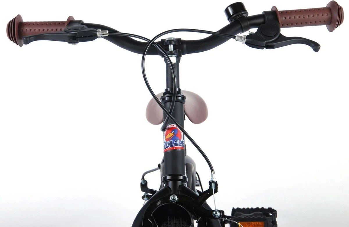 Volare Black Cruiser Kinderfiets - Jongens - 16 Inch - Zwart - 2 Handremmen 9 Volare Black Cruiser Kinderfiets - Jongens - 16 Inch - Zwart - 2 Handremmen - Afbeelding 7